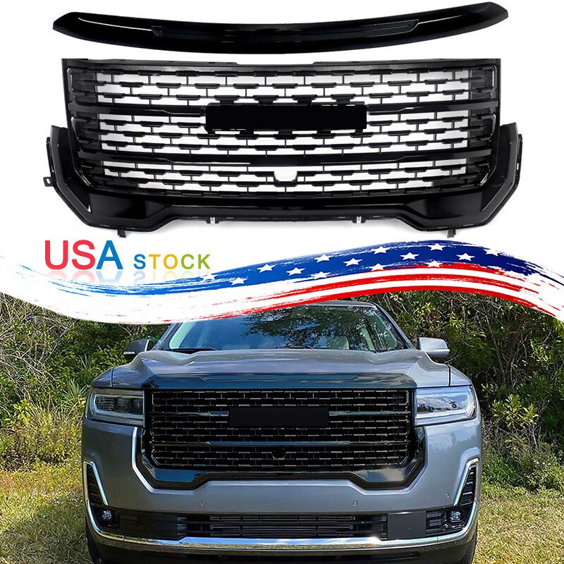 2020-2023 GMC Acadia Denali Gloss Black Front Upper Grille Hood Trim