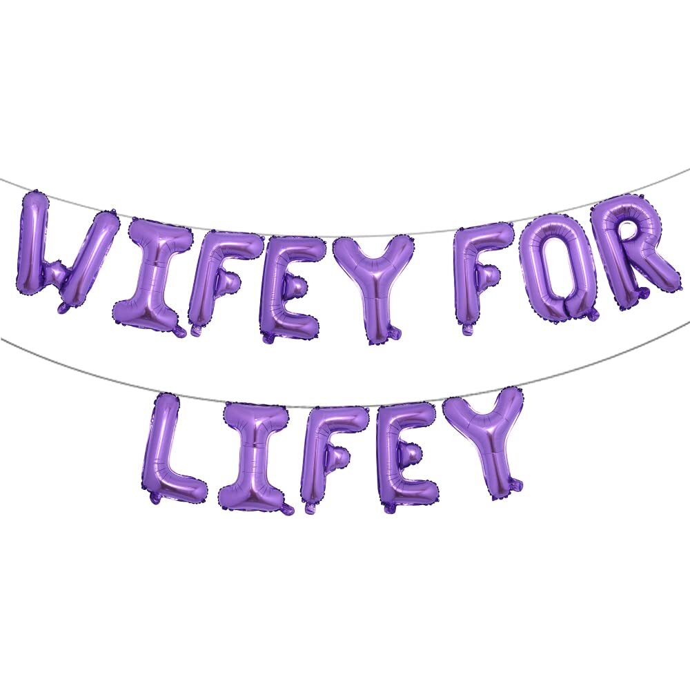 Multicolor Bridal Shower Balloons Bachelorette Party Decorations Wifey for Li...