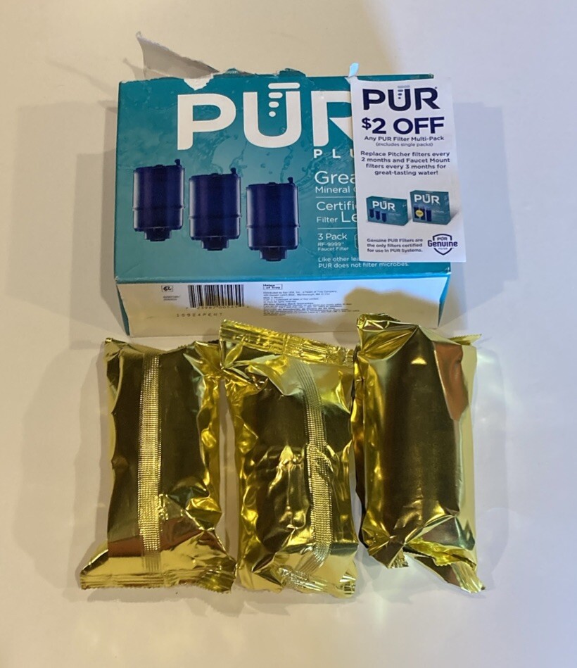 PUR Plus Faucet Water Filter 3 Pack RF-9999 OEM Replacement Filters
