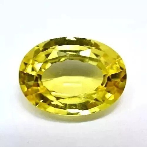 Stunning 10-12Ct Natural Yellow Sapphire Oval Gemstone Certified JM302