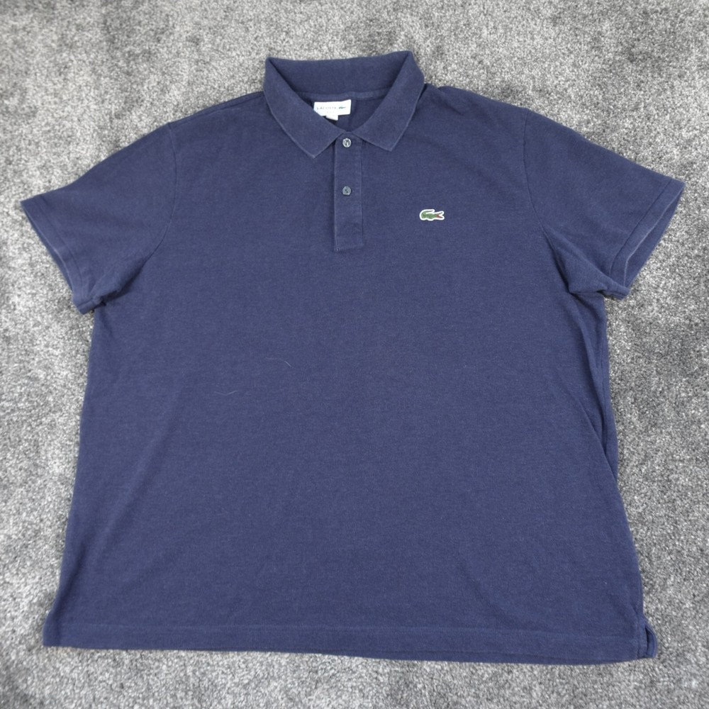 Lacoste Polo Shirt Mens 3XL Blue Slim Fit Short Sleeve Cotton Summer Casual