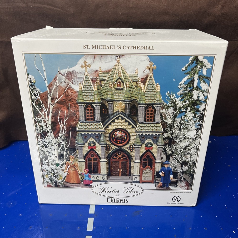 Lenox Winter Glen Dillards Christmas Village St Michaels Cathedral No Light