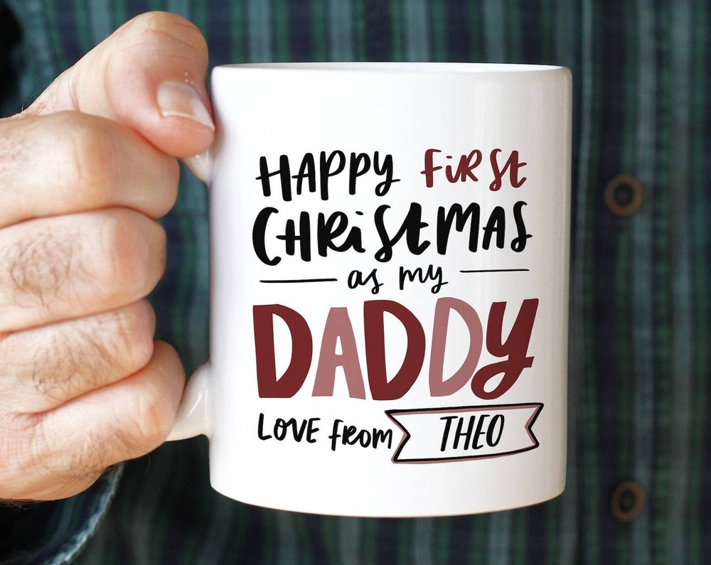 Personalised First Christmas As My Daddy Mug 1st Christmas As Dad Gift Baby
