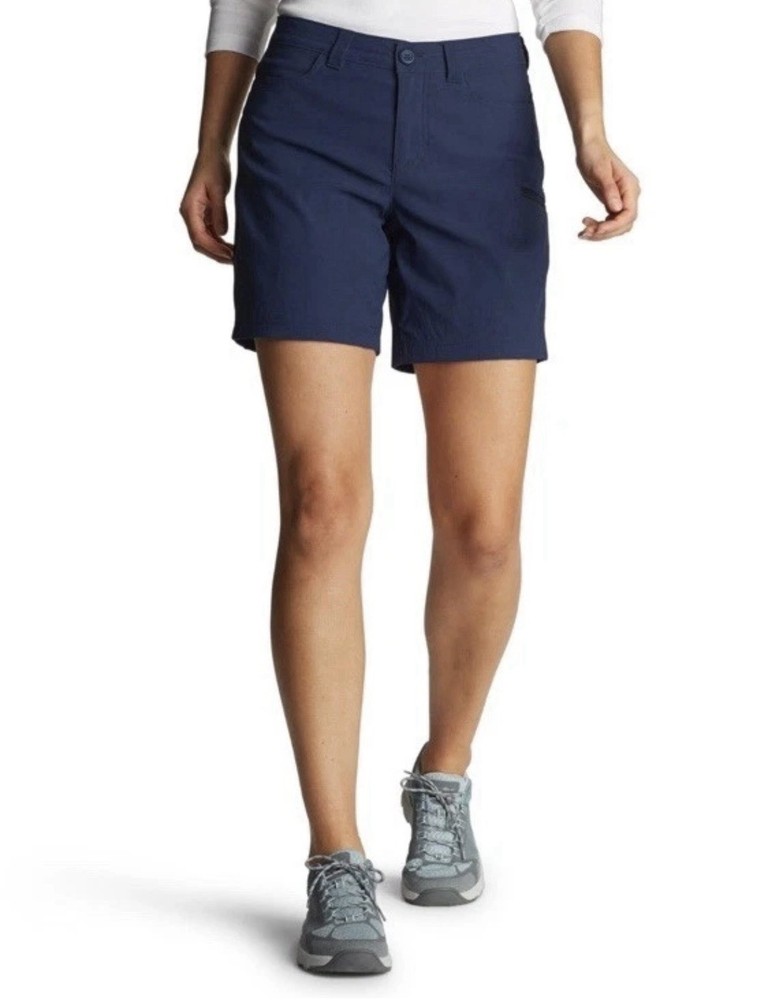 $60 Eddie Bauer Women’s Rainier shorts- Navy Indigo - Size 6 - NEW Tags Gorp