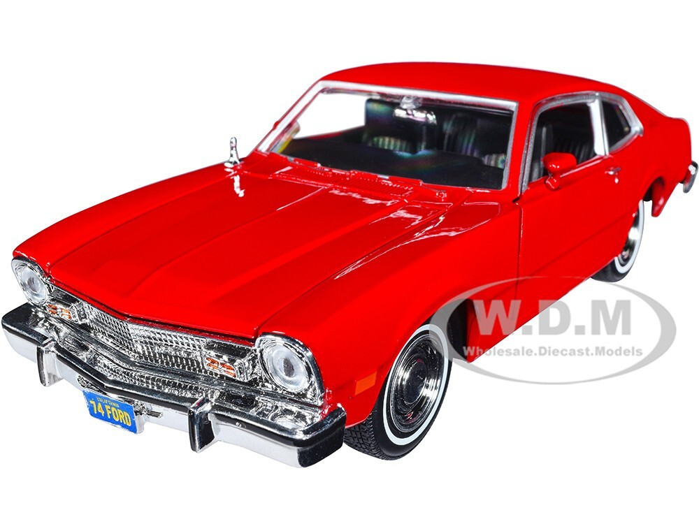 1974 Ford Maverick Red Forgotten Classics 1/24 Diecast Car by Motormax 79042