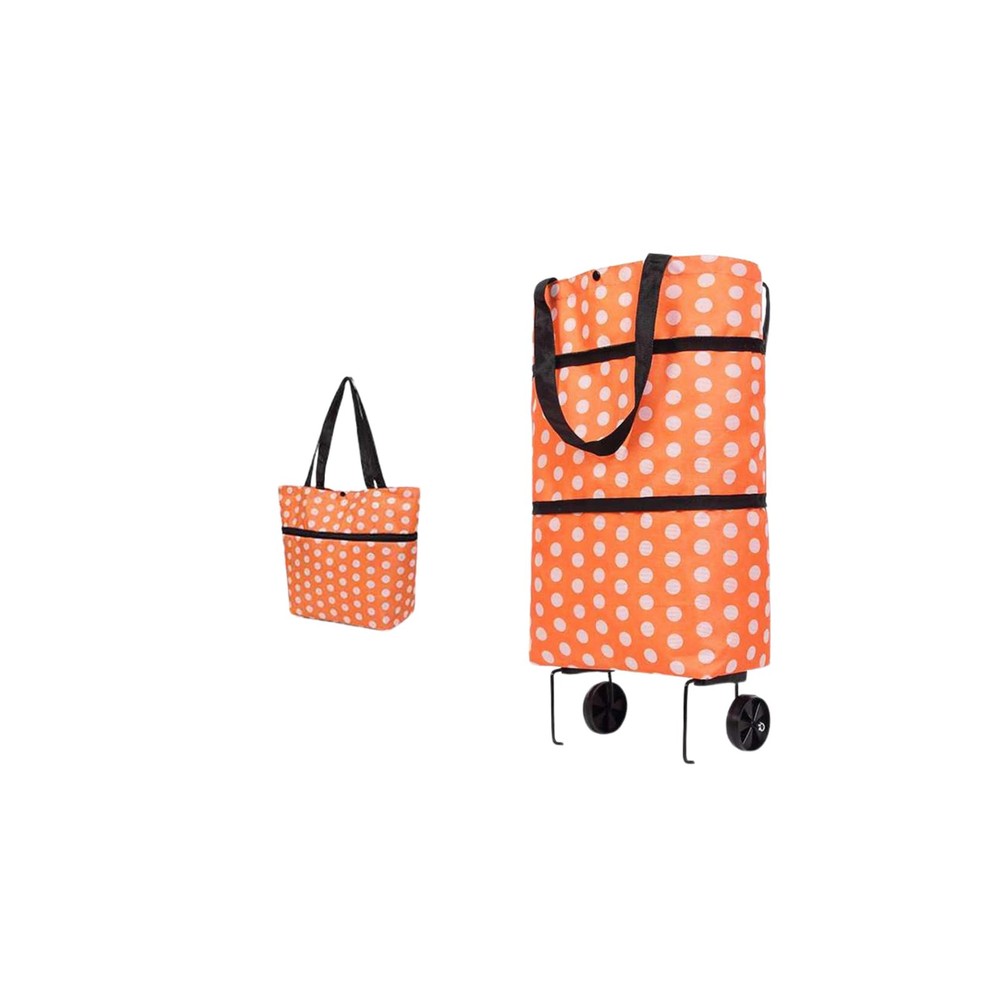 Reusable Waterproof Grocery Bags with Foldable Wheels for Easy Transport