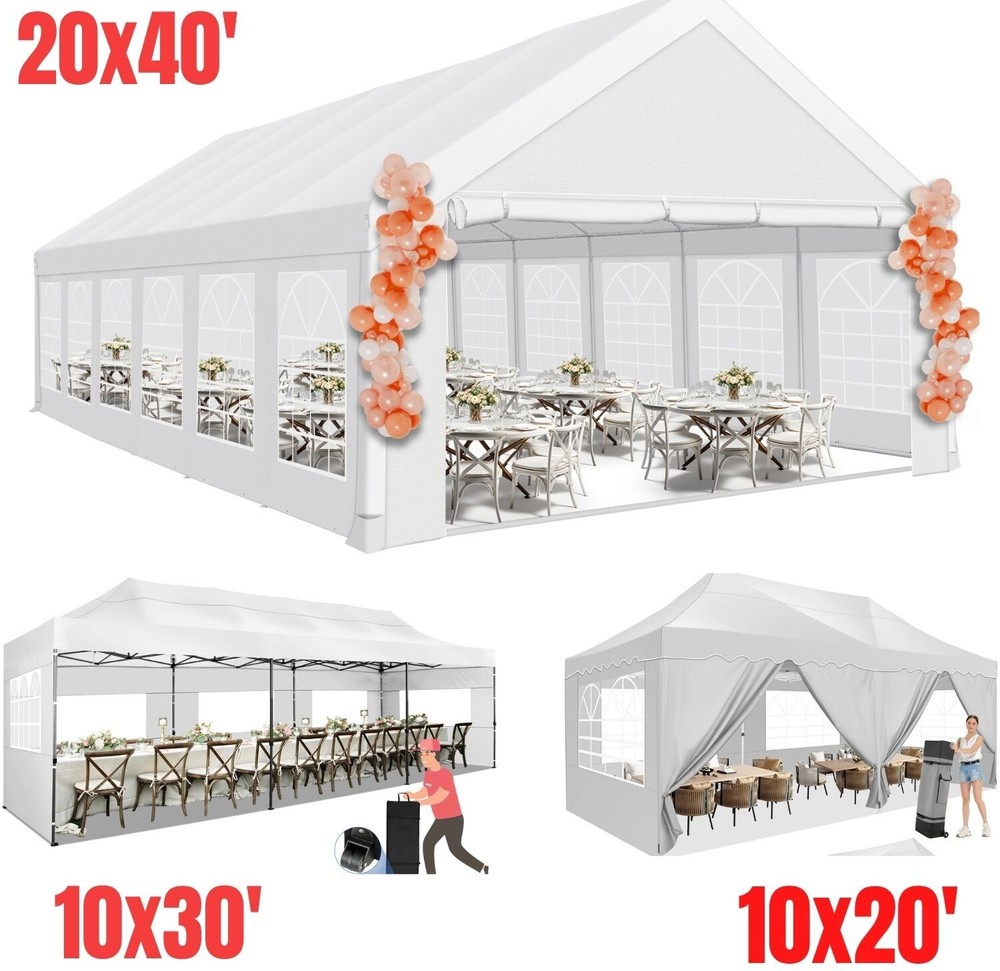 20'x40'、20'x30'\10x30' Outdoor Party Tent Heavy Duty Wedding Event Gazebo Canopy