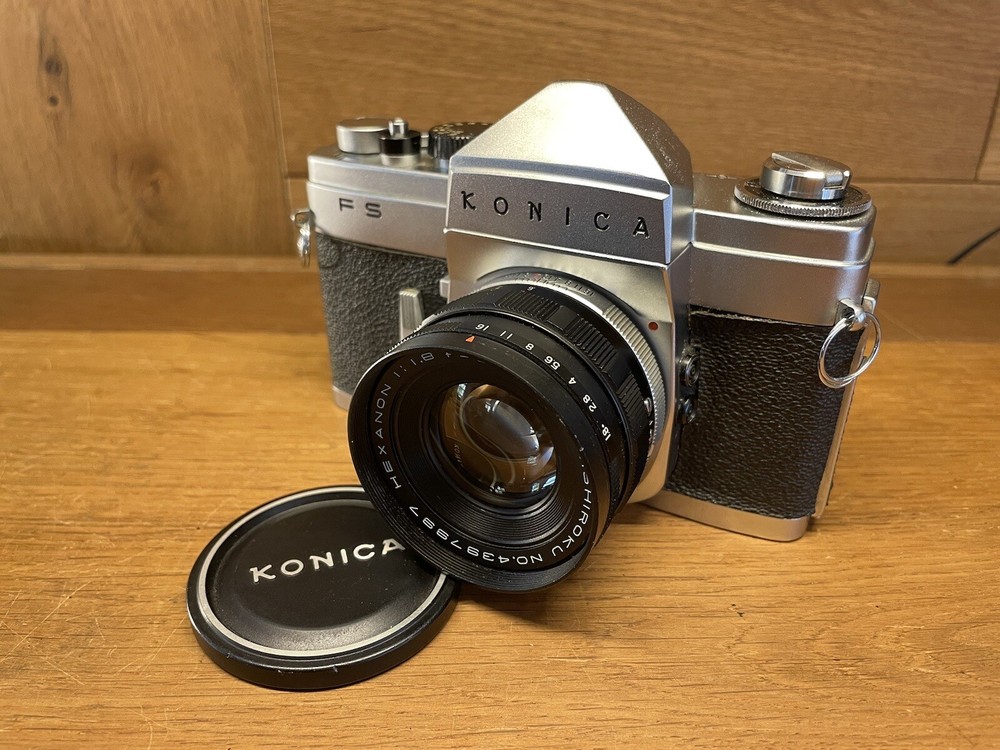 *Rare : Near Mint* Konica FS Film Camera Hexanon 52mm F/1.8 Standard Lens /Japan