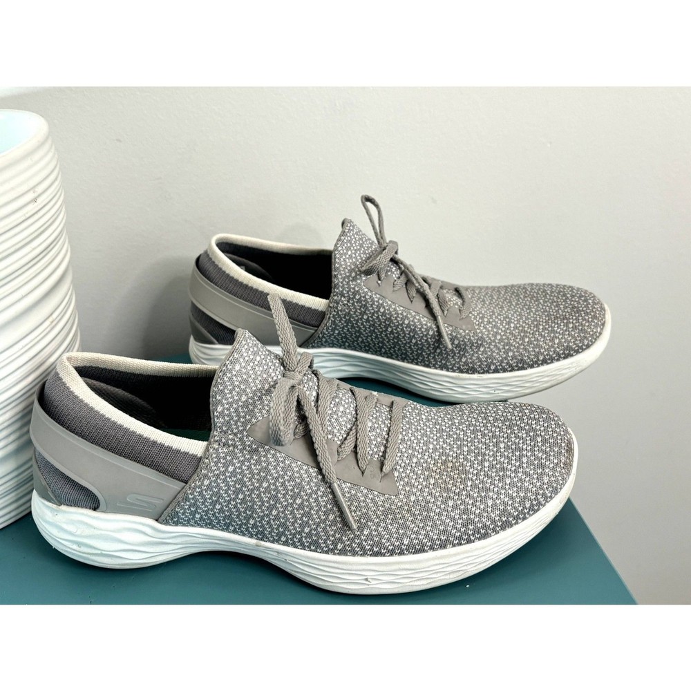 Skechers Womens You Inspire 14950 Gray Running Shoes Sneakers Size 7