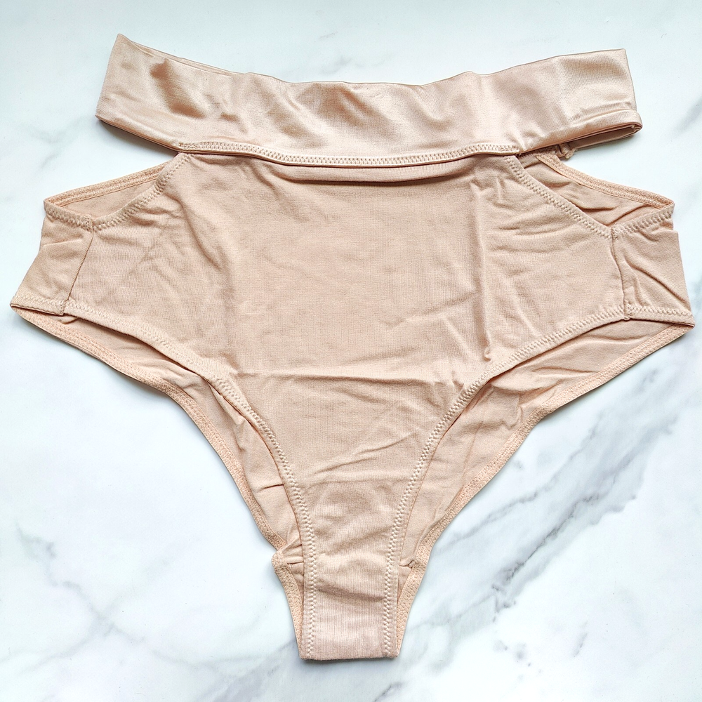 Soma TellTale The Dreamer Retro Brief Panty Peekaboo Light Nude SZ S