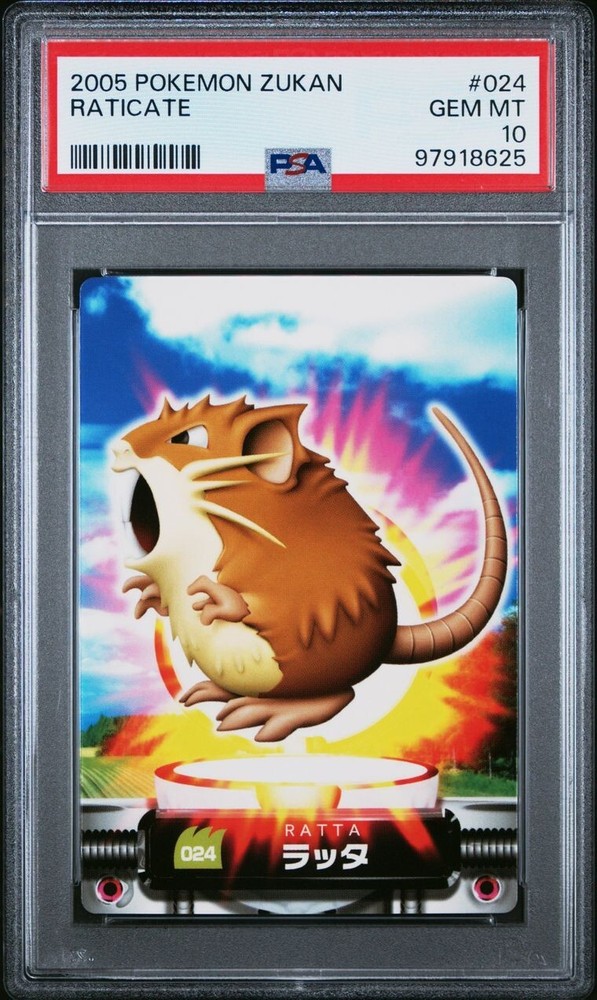 PSA 10 GEM MINT Raticate #024 Carddass Zukan Advanced Gen. Bandai Pokémon POP 1