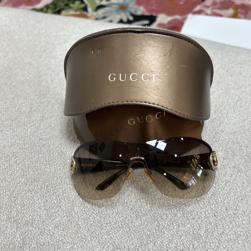 Gucci 2875/S Women’s Bamboo Brown Gold Sunglasses with Case