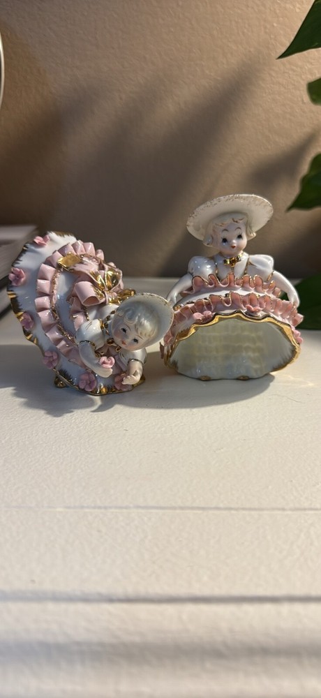 Lefton Bloomer Girls Vintage Figurines Charming Collectible Pieces for Display