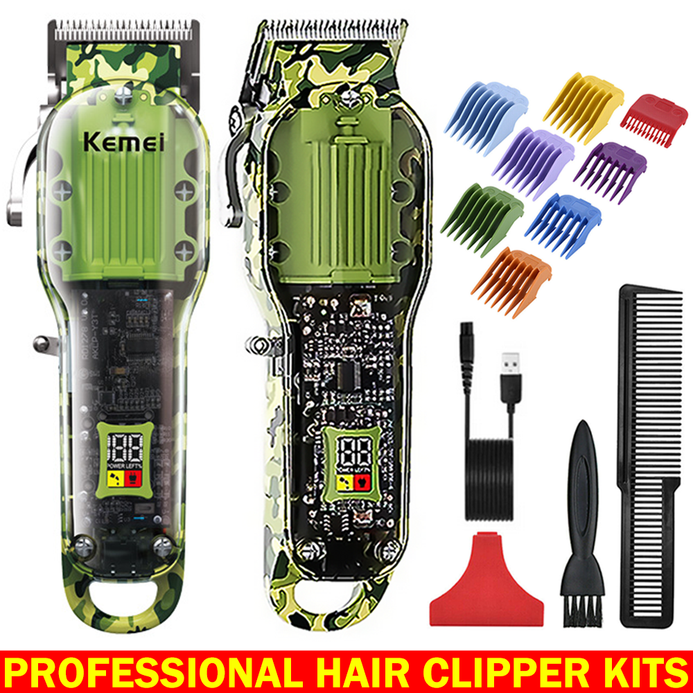 Upgraded KM-1926 Wireless Hair Clipper for Men with LCD Display BK