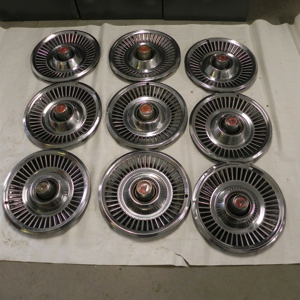 1967-68 DODGE VINTAGE FACTORY OEM 14-INCH HUBCAP WHEEL COVERS SOLD AS A LOT OF 9