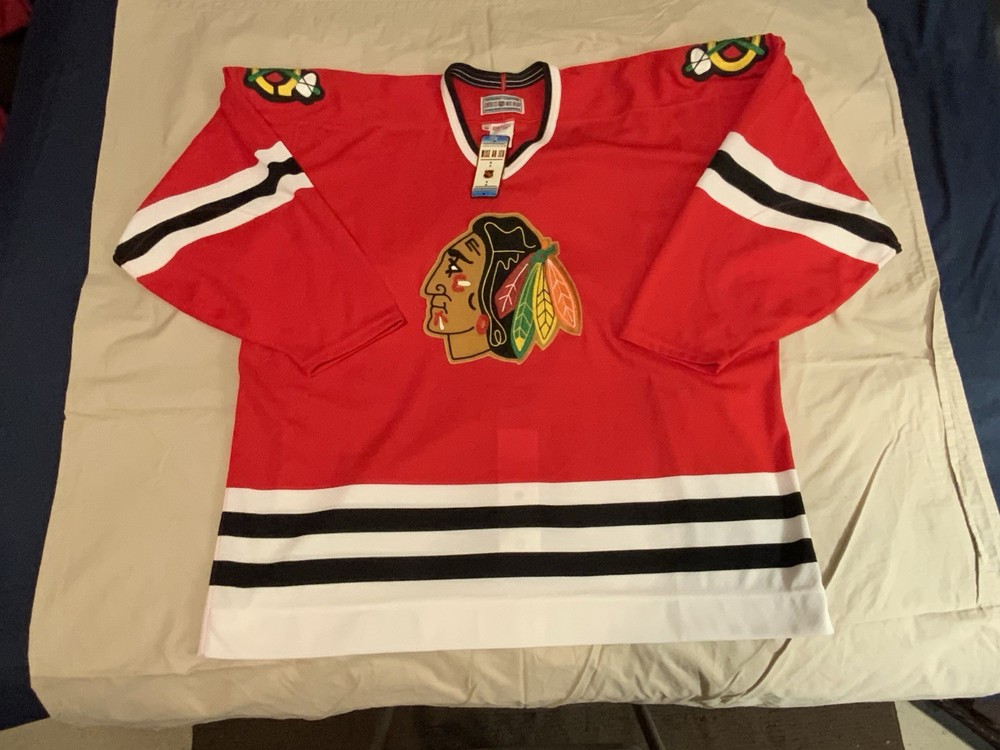 New Vintage Chicago Blackhawks CCM Center Ice Home (Red) Hockey Jersey Sz 54