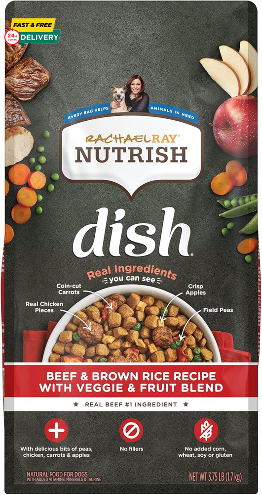 Rachael Ray Nutrish Dish Premium Natural Dry Dog Food, Beef & Brown Rice Recipe