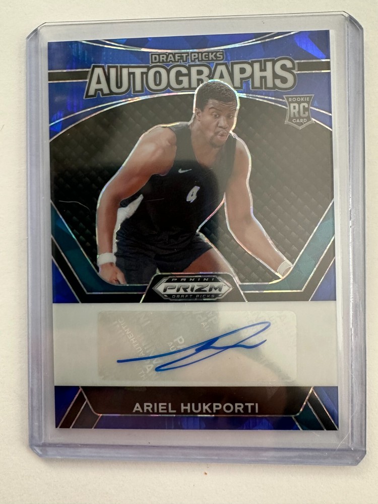 2024 Panini Prizm Draft - Blue Ice Auto #DPA-HUK Ariel Hukporti 75/75