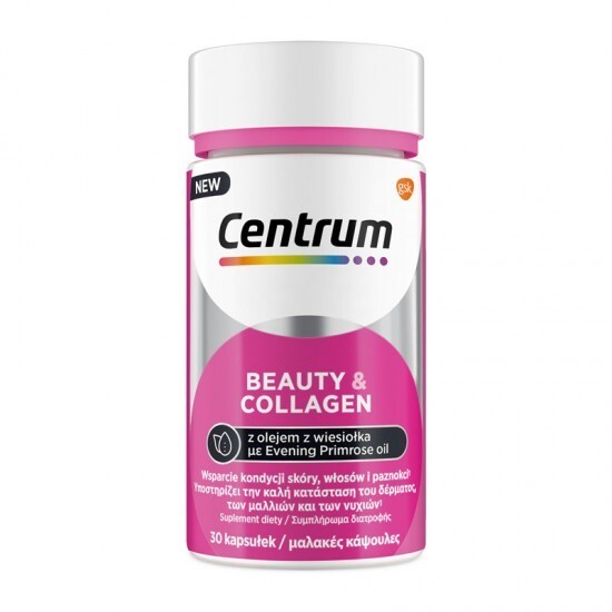 Centrum Beauty Collagen for Skin Hair Nails with Evening Primrose Oil 30 Caps