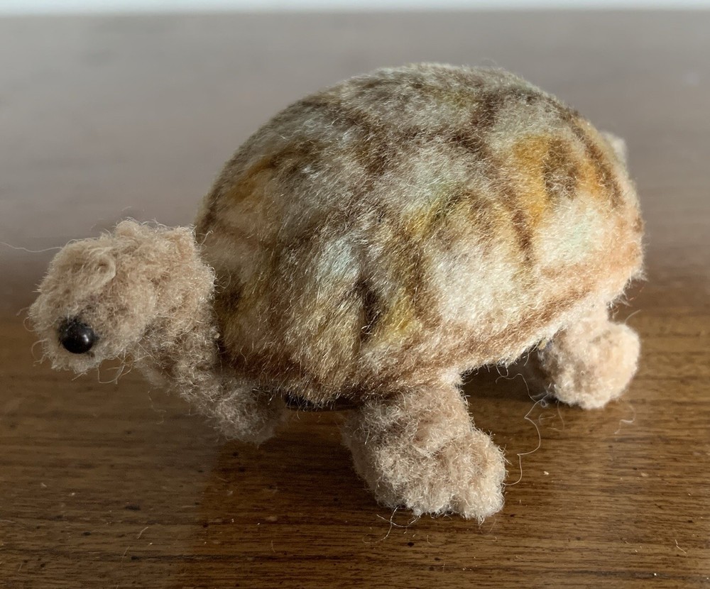 Schuco Mini Noahs Ark Turtle Mohair & Chenille 3” Mascot Vintage Germany