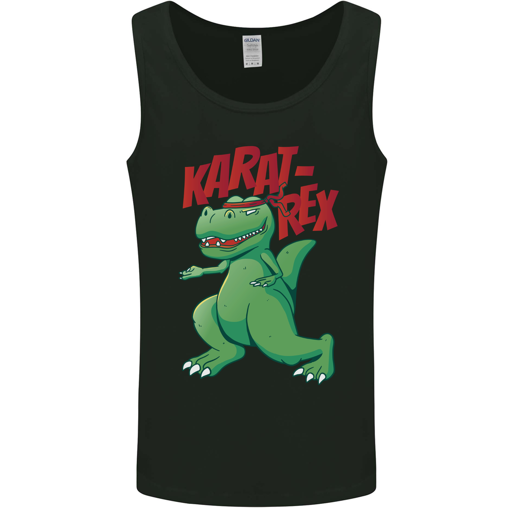 Karat-Rex Karate T-Rex Dinosaur Mens Vest Tank Top