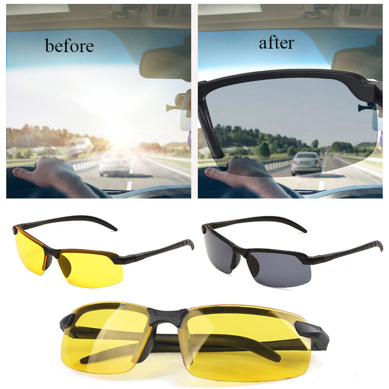 Night Driving Glasses Polarized Yellow Lens Anti Glare Vision Tinted Unisex