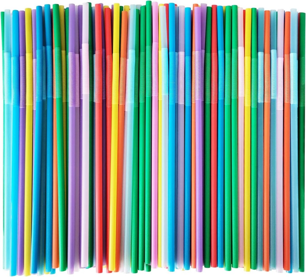 300 piezas flexibles grandes, arco iris, 8 colores, amarillo, naranja, verde, rojo, rosa, púrpura