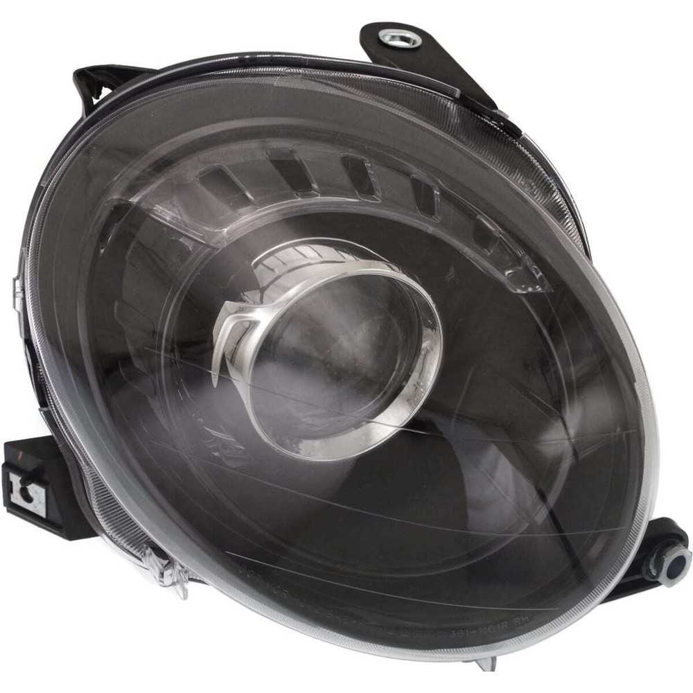 Headlight For 2012-2019 Fiat 500 Right Side With Black Trim Chrome Trim -CAPA