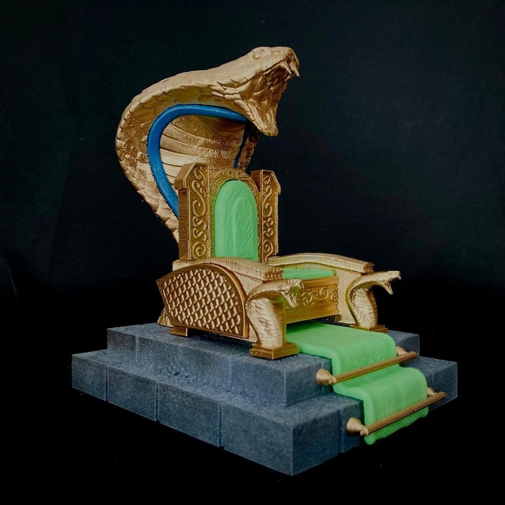 Custom Cobra Commander Throne (Green) for 6 inch (1:12) Figure Diorama