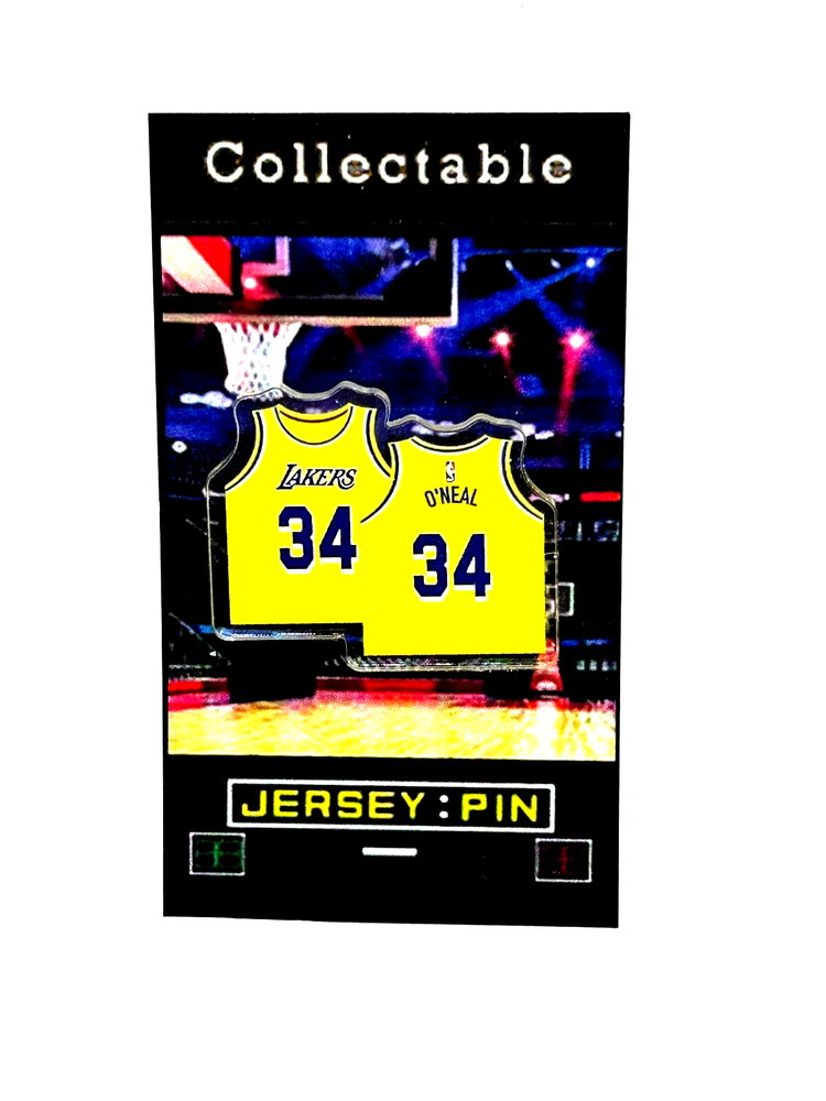 Los Angeles Lakers Shaquille O'Neal jersey lapel pin-RETRO Collectable-FREE SHIP