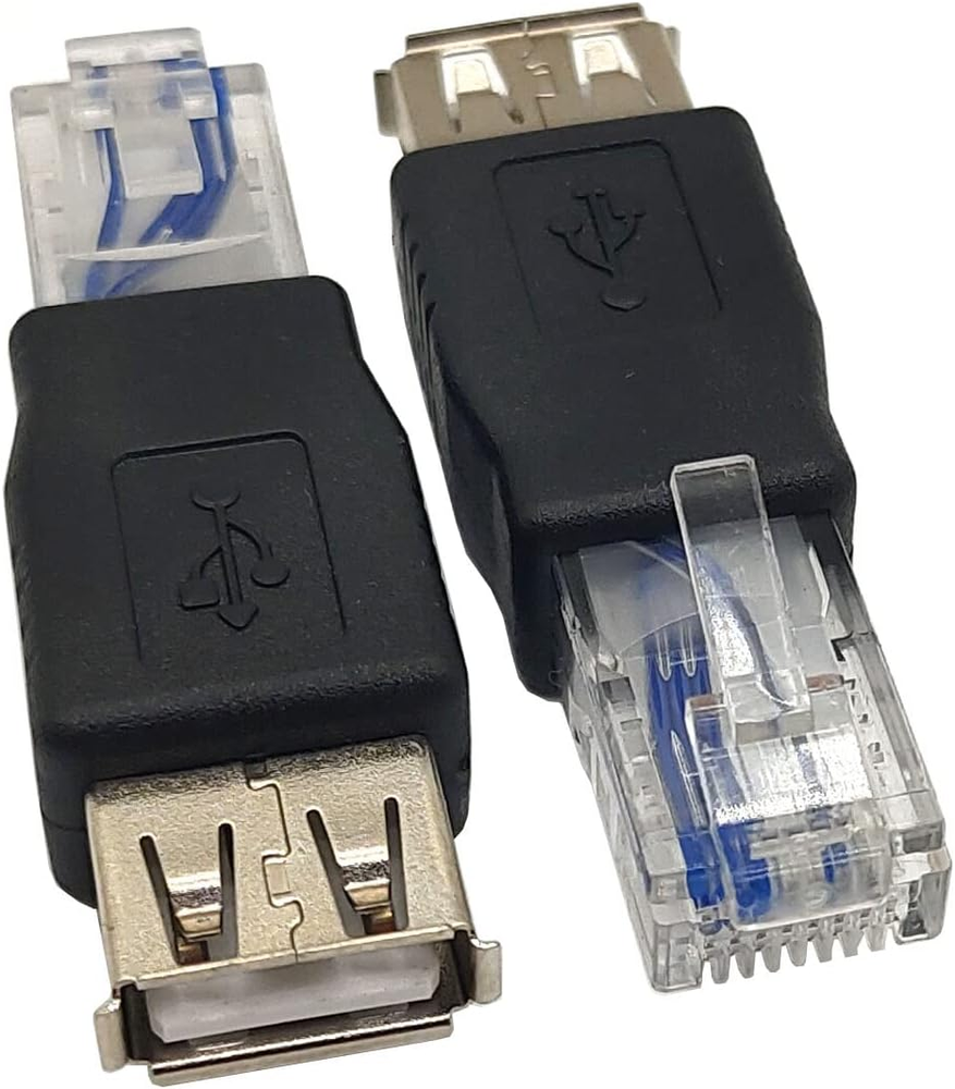 2-Pack USB 2.0 Female to RJ45 Ethernet Adapter