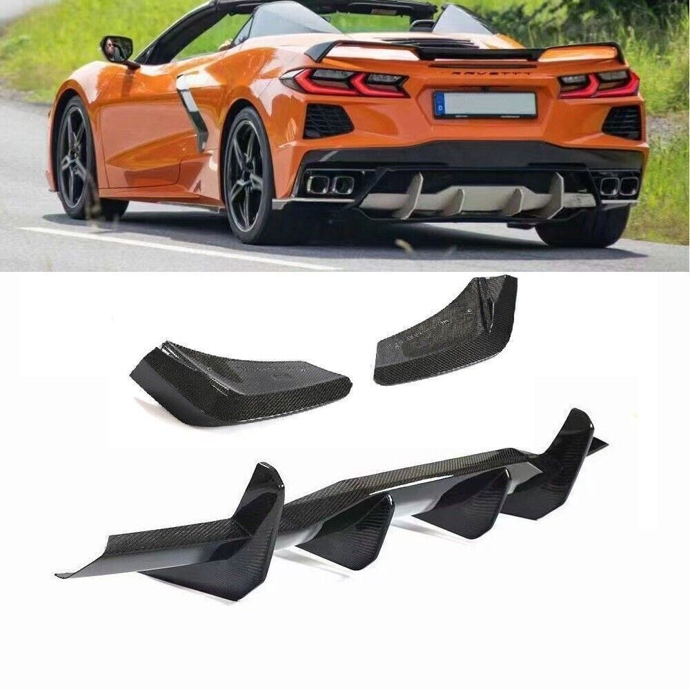 Carbon Fiber Rear Diffuser for Chevy Corvette C8 Stingray - 2019-2024