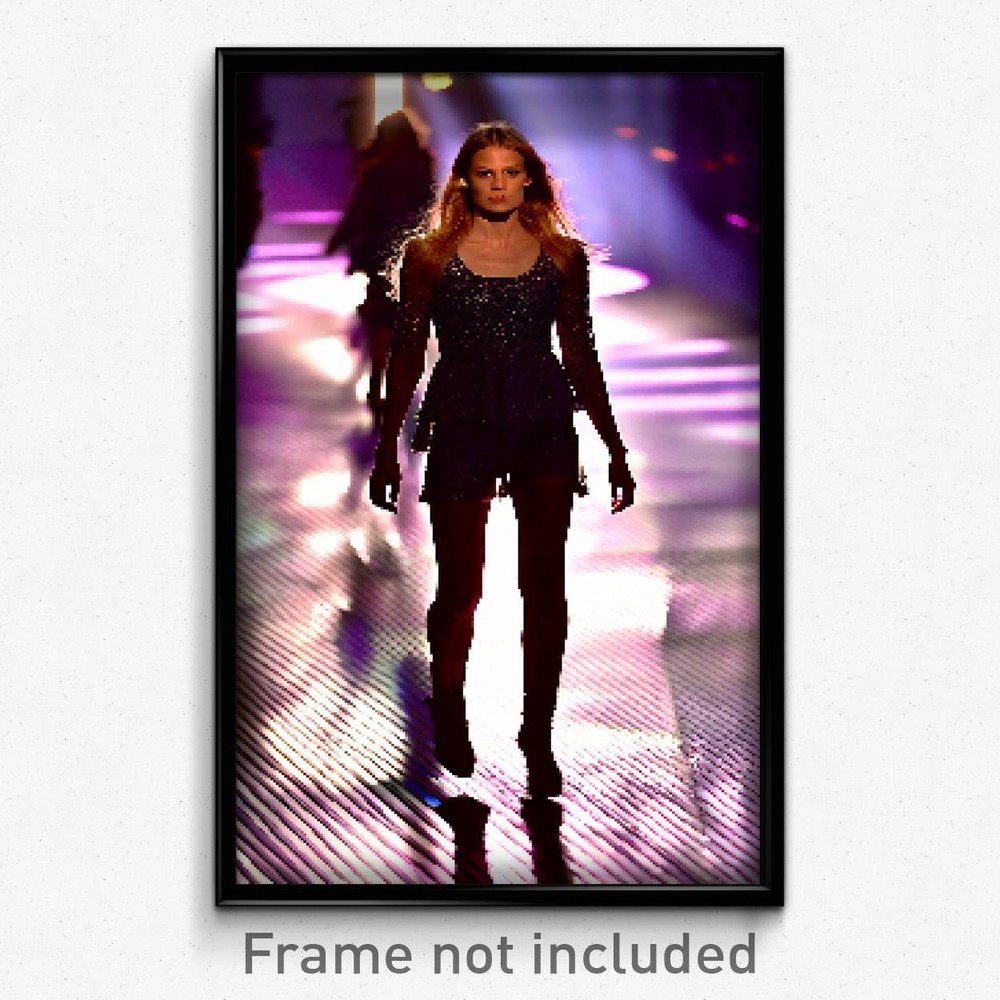 8-Bit Psychedelic Pixel Art Catwalk Poster - Trippy Video Game Print