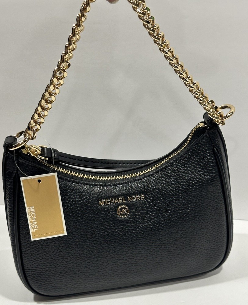 Michael Kors Women’s Small Chain Pouchette Shoulder Leather Bag