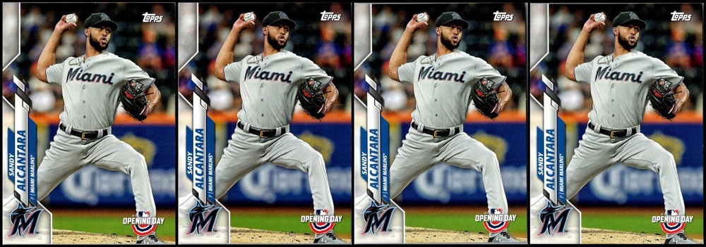 Topps Opening Day Sandy Alcantara (4) Card Lot - THE ULTIMATE COLLECTOR'S PRI...
