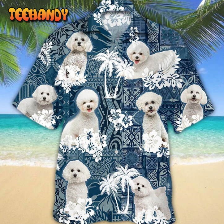 Bichon Frise Hawaiian Shirt 3D Full Print White Dog Hawaii Beach Shirts