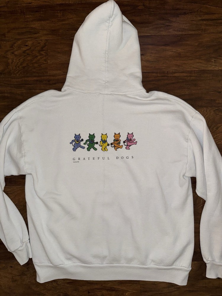 Vintage 90s Grateful Dead Dogs Hoodie Funny Puppy Design Adult XL