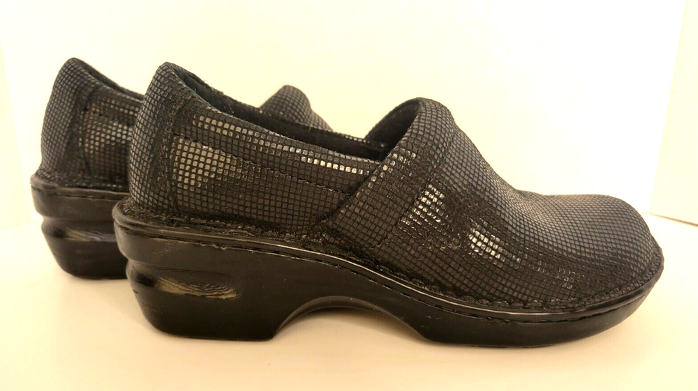 BOC Born Concept Women’s Black Leather Wedge Slip-On Comfort Shoes Size 8M