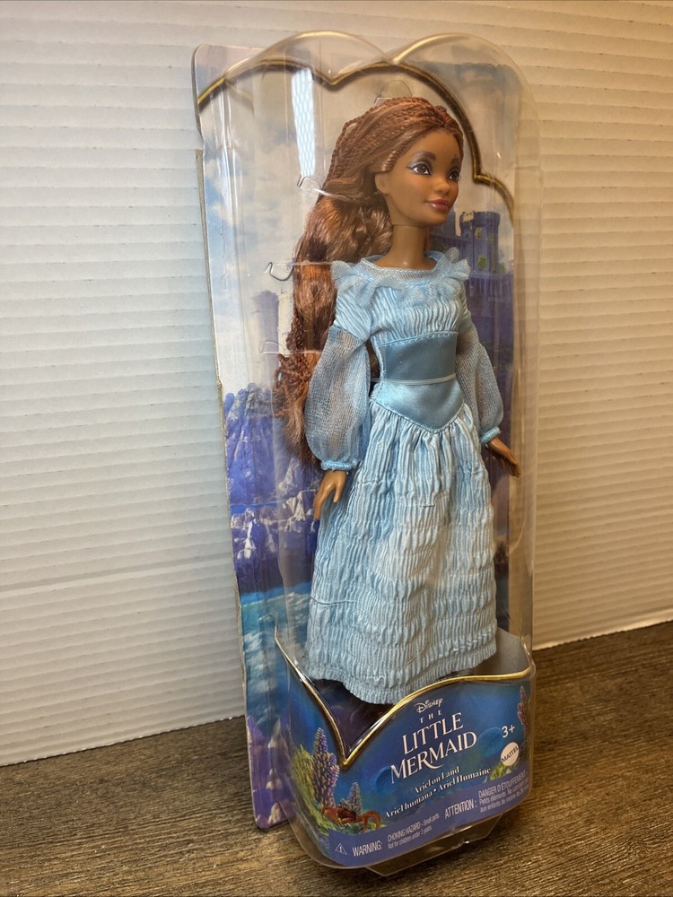Disney the Little Mermaid Ariel Fashion Doll on Land In Signature Blue Dress,...
