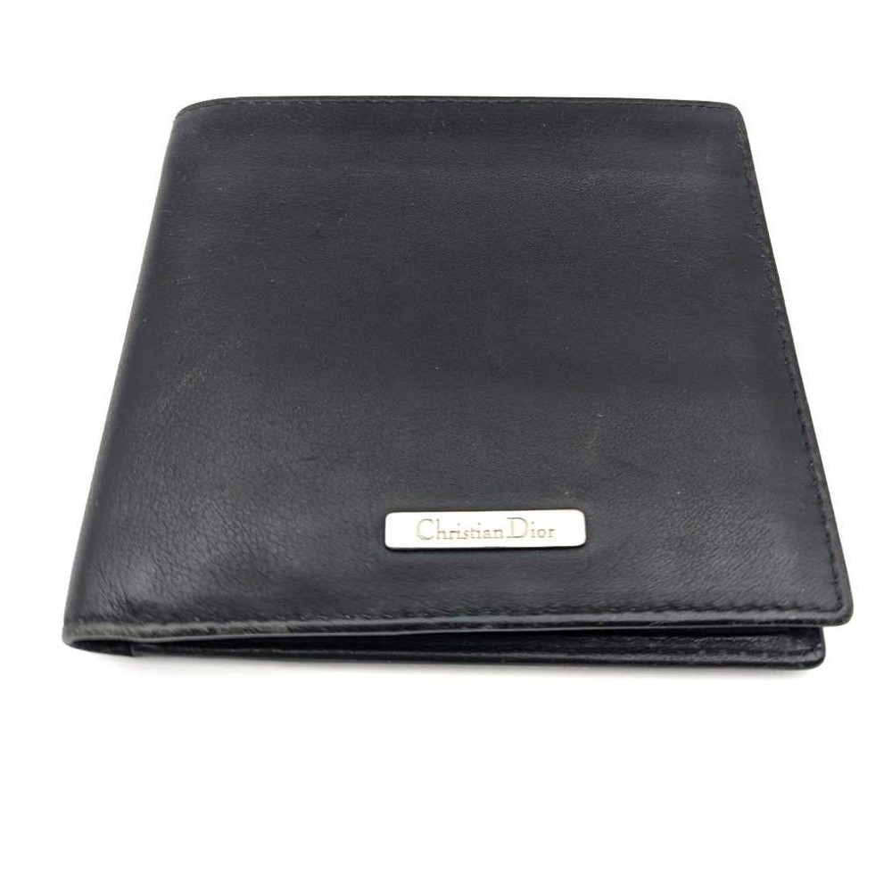 Dior Logo Plate Bifold Wallet for Men