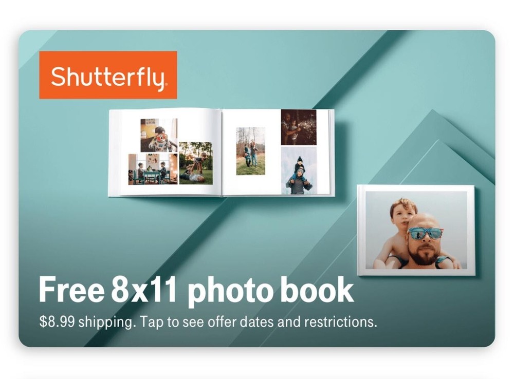 Shutterfly Free 8X11 PHOTO BOOK Valid Through APRIL 30, 2025