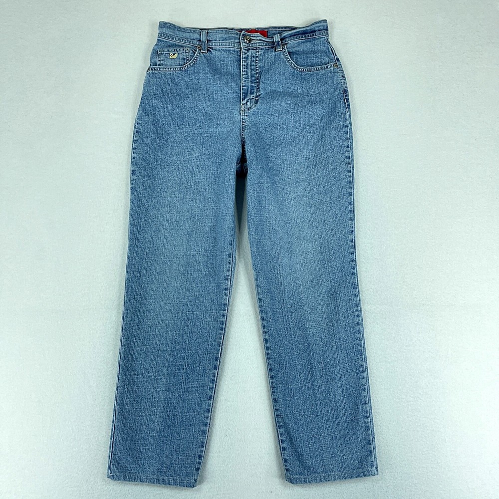 Gloria Vanderbilt Women’s High-Rise Straight Leg Blue Jeans Size 31 30x27.5 Denim