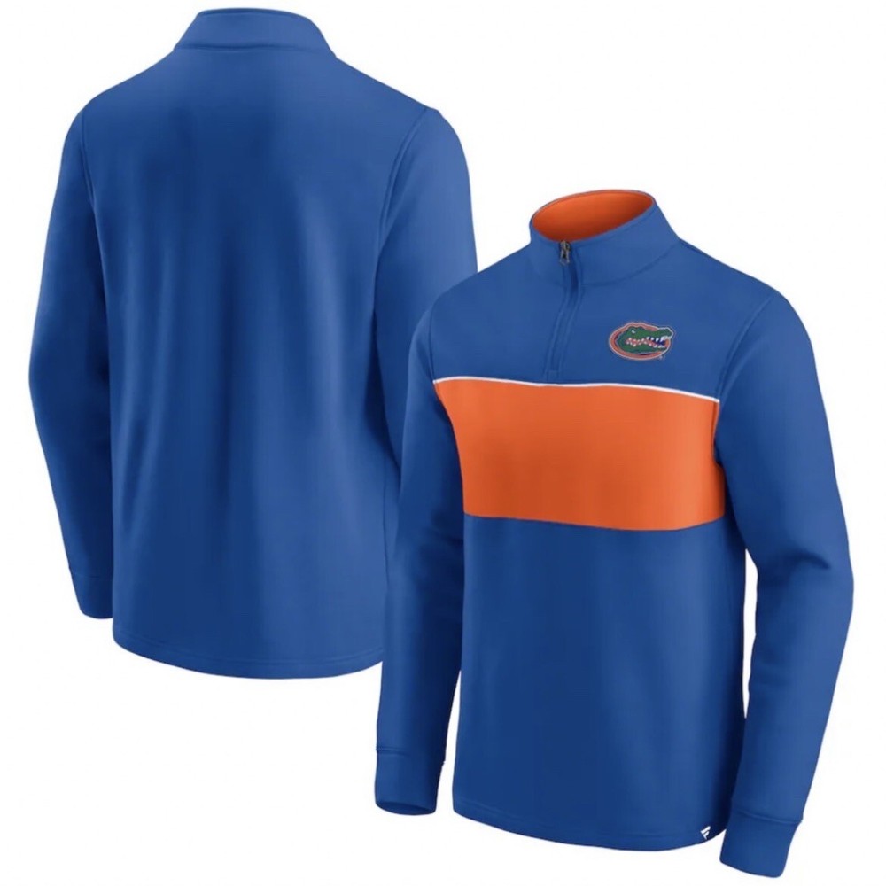 Fanatics NCAA Florida Gators Primary Logo Blue 1/4 Zip Jacket NEW Men’s Size 3XL