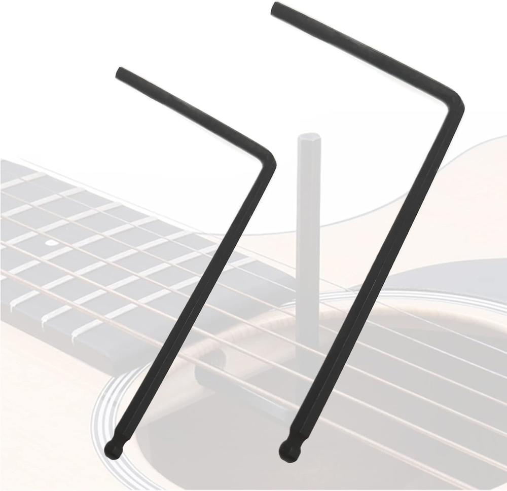 Guitar Truss Rod Wrench Set, 4mm & 5mm Allen Keys for Acoustic Guitar Adjustment