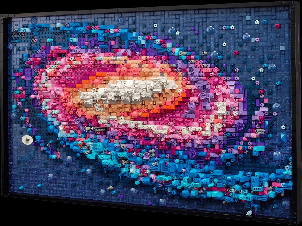 GENERIC Galaxy Wall Art Building Set Space Theme 18+ Interlocking Blocks