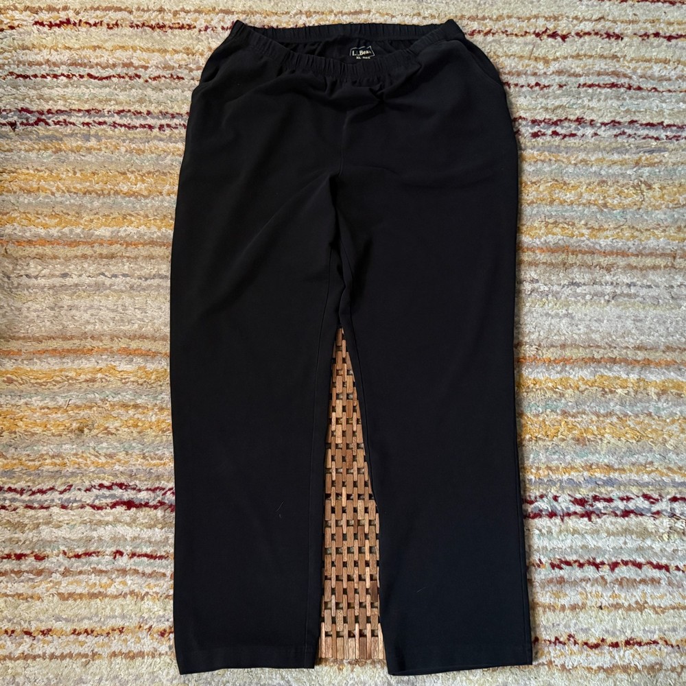 LL Bean Comfort Stretch Joggers Pants Sweatpants Black Men's Size XL