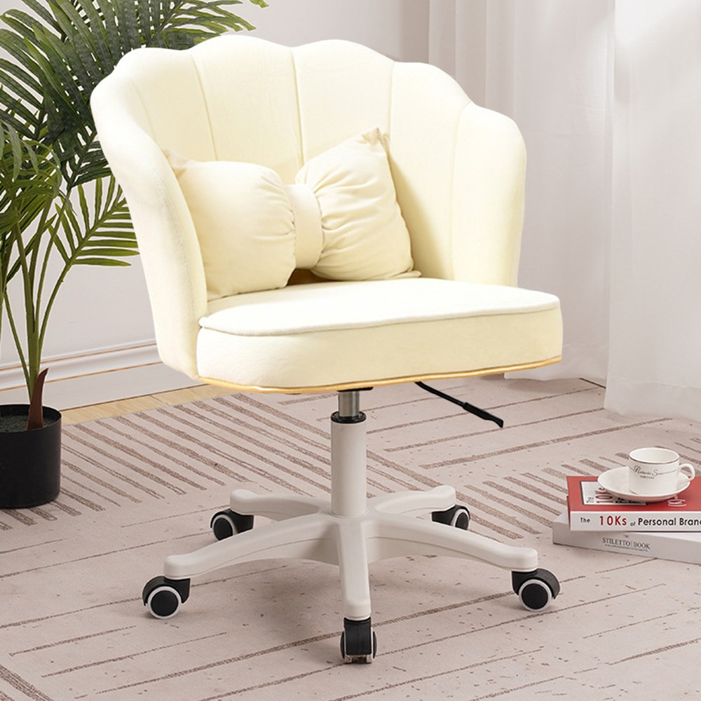 Cute Comfortable Study Desk Chair with Backrest for Girls Bedroom