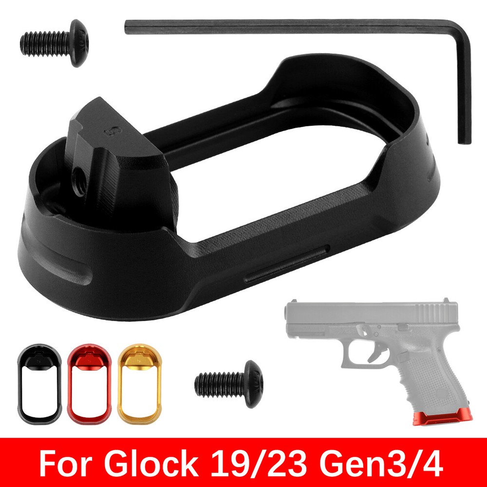 NEW Anodized Aluminum Magwell Fits Gen 3-4 Glock 19 23 US STOCK
