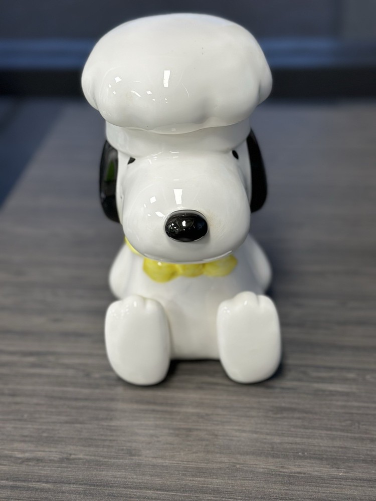 Vintage Rare 1958, 1966 Peanuts UFS SNOOPY CHEF 8” Cookie Jar JAPAN