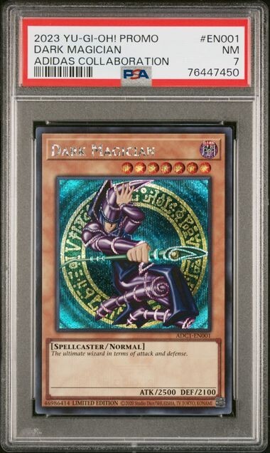 PSA 7 Dark Magician YuGiOh x Adidas ADC1-EN001 Secret Rare Limited Card